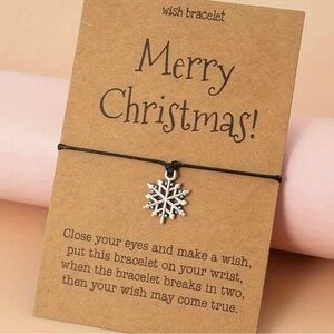 NWT boutique snowflake wish Christmas bracelet